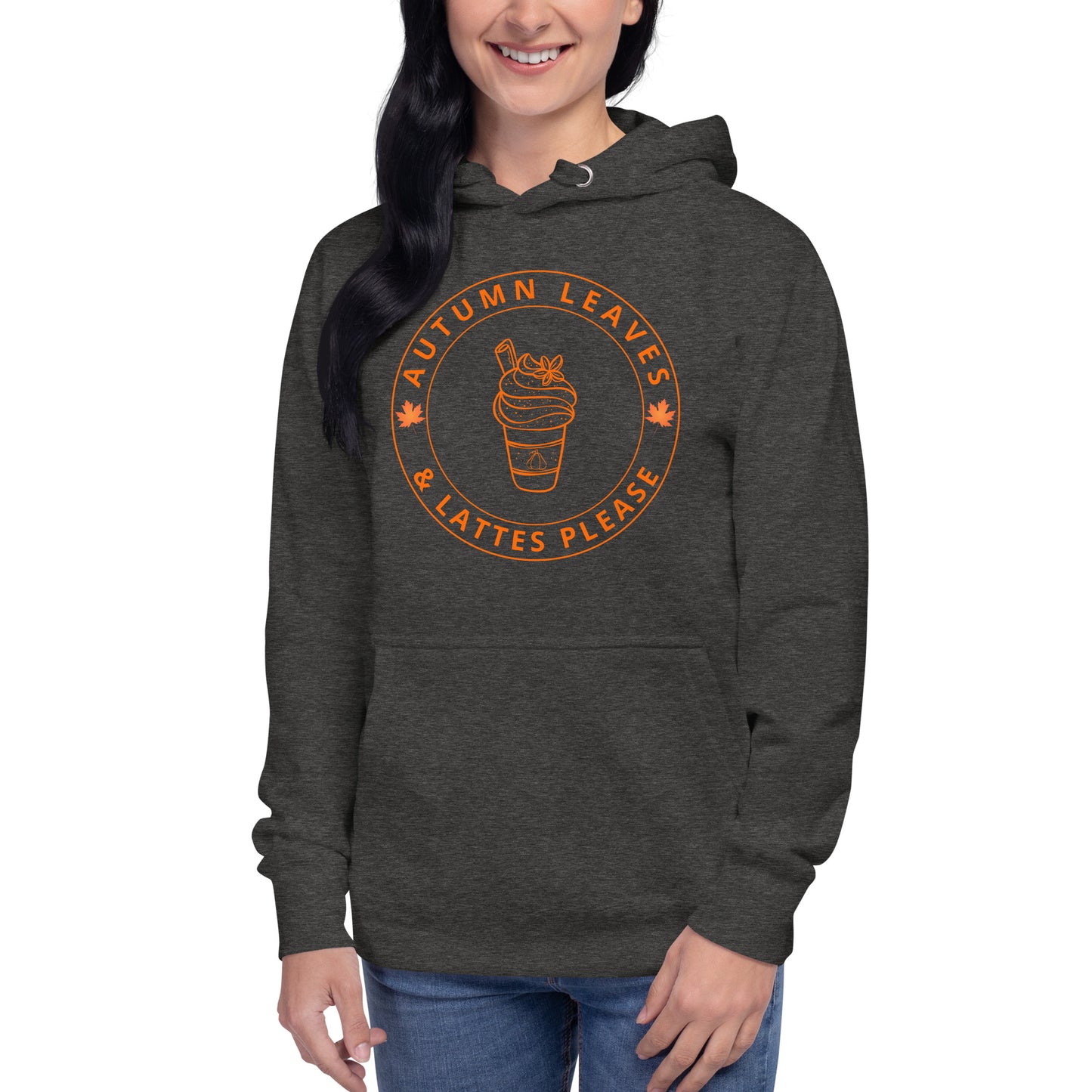 Autumn Leaves and Lattes Please Premium Cotton Hoodie