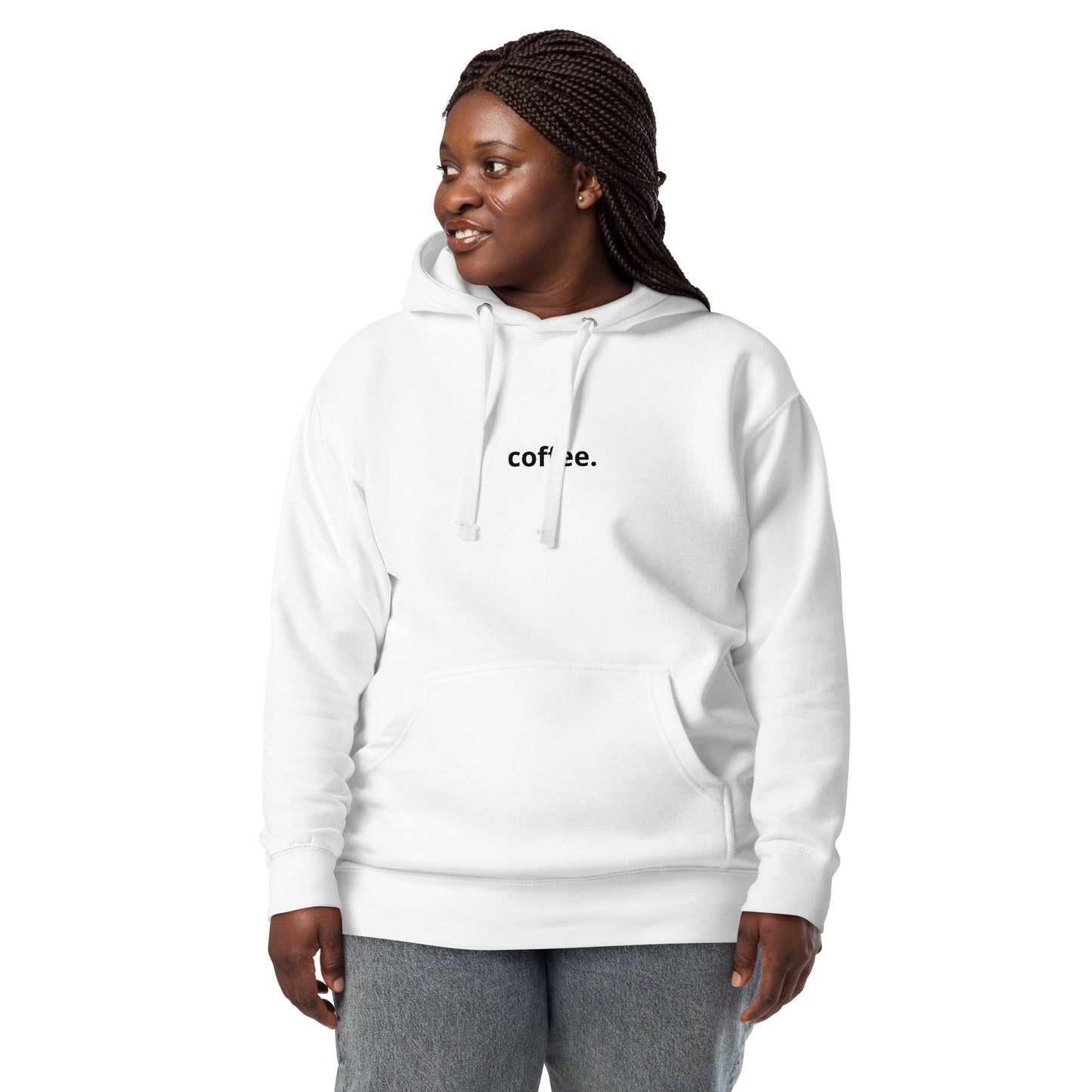 Coffee. Premium Cotton Hoodie