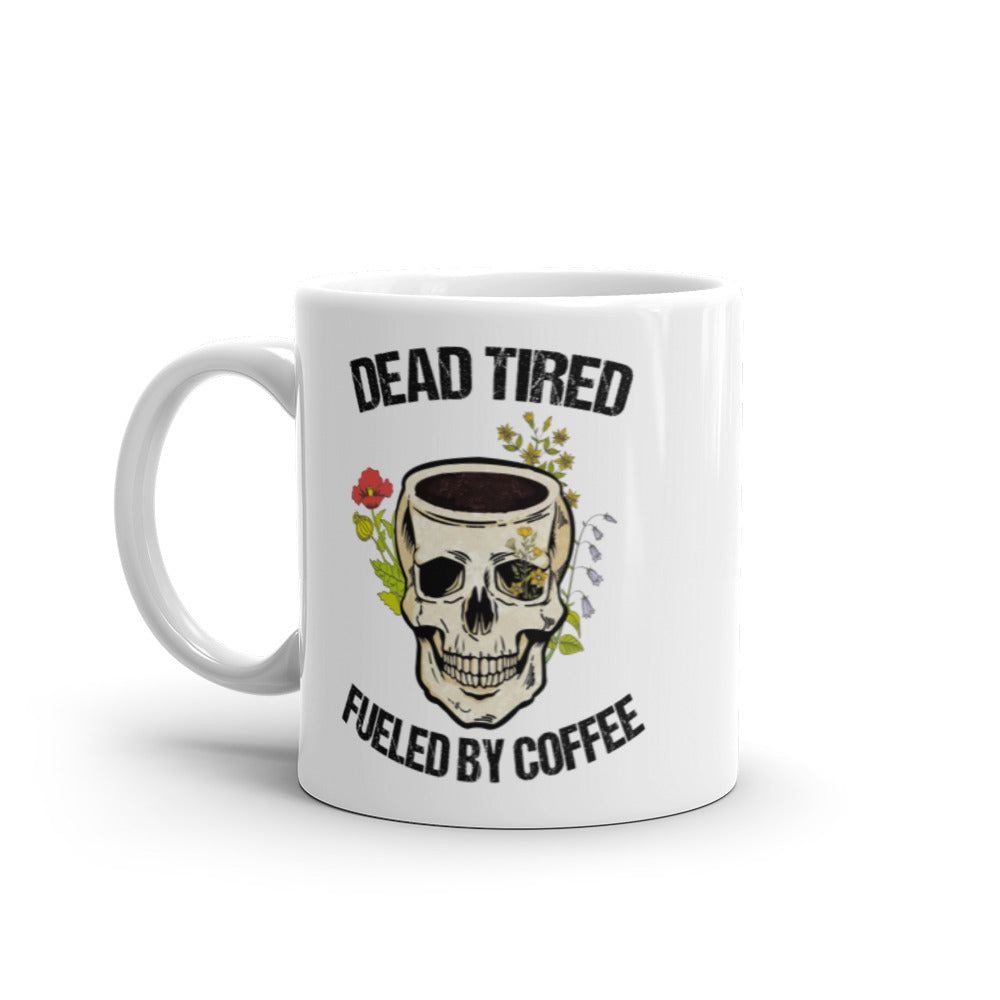 Fueled by Coffee White Glossy Mug