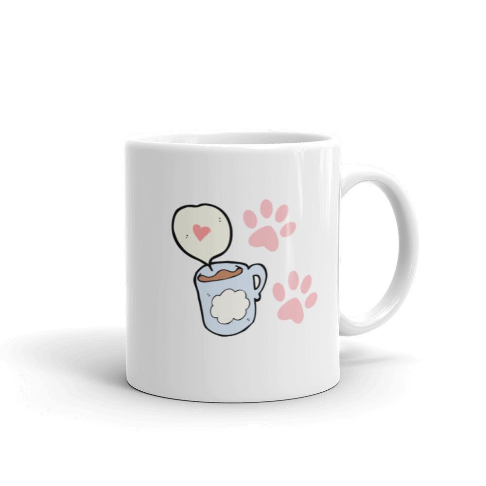 Coffee Loving Fur Mama - White Glossy Mug