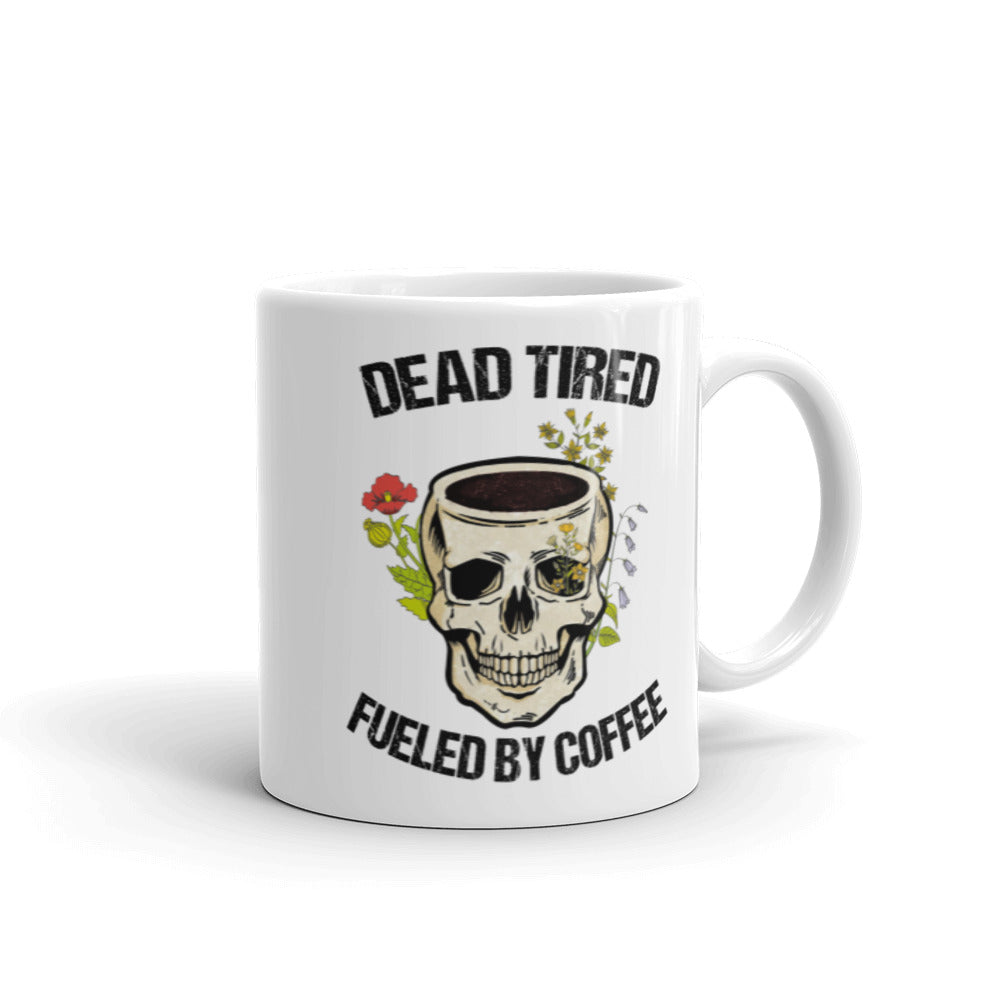 Fueled by Coffee White Glossy Mug