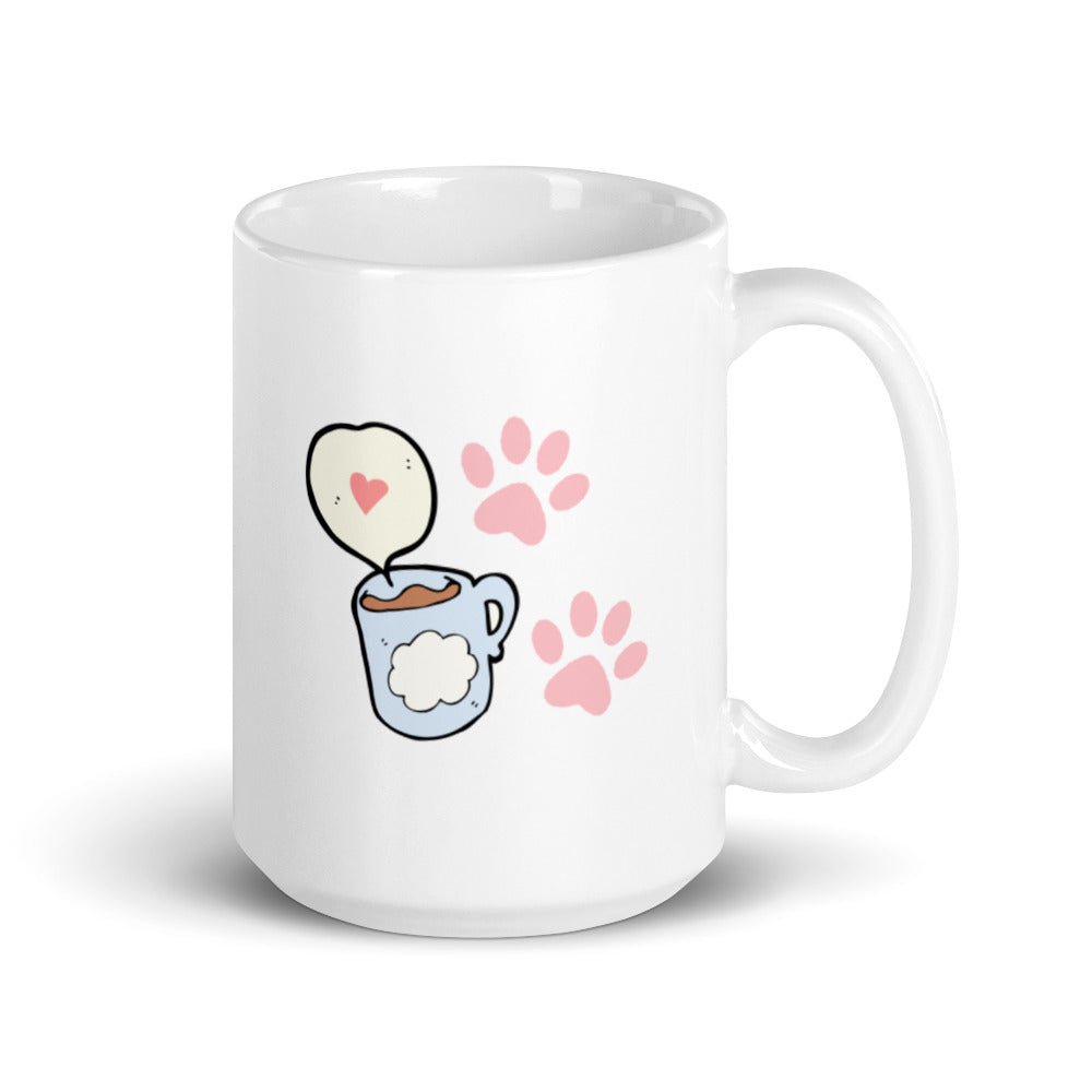 Coffee Loving Fur Mama - White Glossy Mug