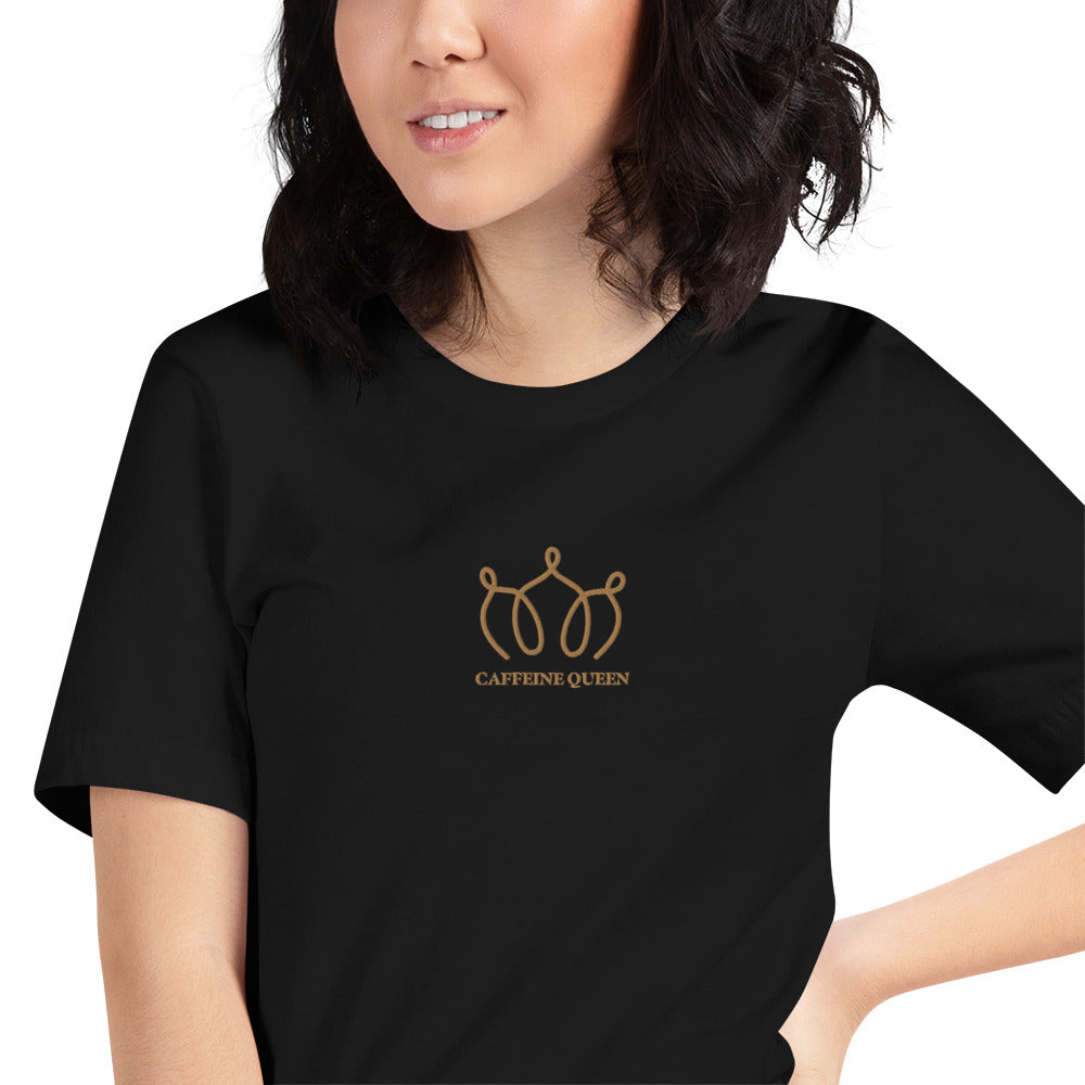 Caffeine Queen Embroidered T-Shirt