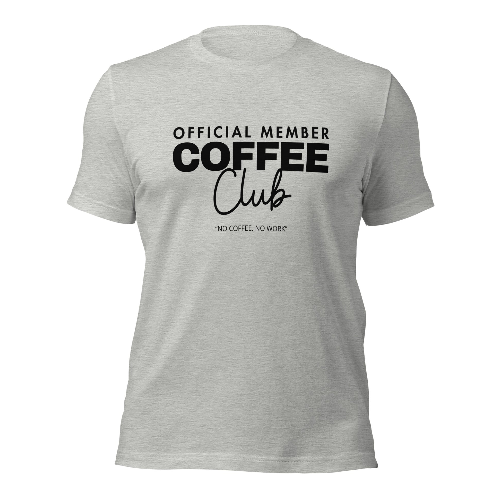 Athletic Heather Official Member Coffee Club T-Shirt