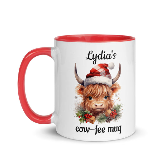 Personalized Christmas Cow-fee Mug