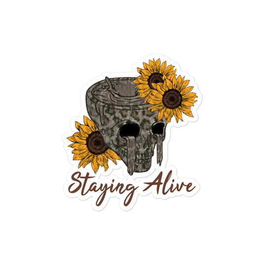 Staying Alive, Durable Bubble-Free Sticker