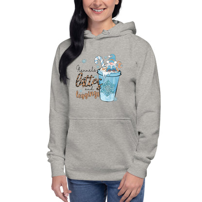 Flannels, Lattes, and Leggings. Premium Cotton Hoodie