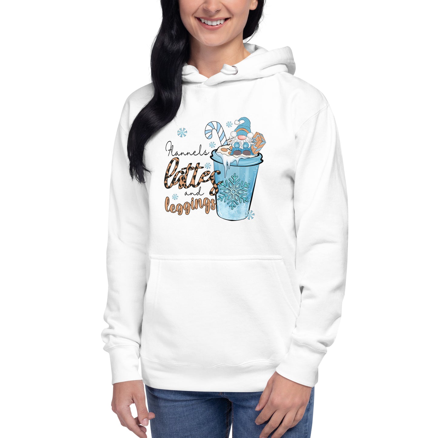 Flannels, Lattes, and Leggings. Premium Cotton Hoodie